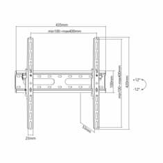 S-box Zidni nosač za TV PLB-2544T-2 crni