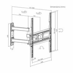 S-box Zidni nosač za TV PLB-3644-2 crni
