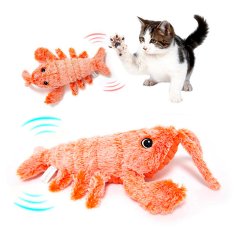 Netscroll Plesni jastog – interaktivna igračka za pse i mačke, senzor pokreta, mekana i sigurna, USB punjenje, LobsterToy