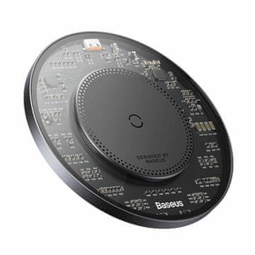 BASEUS bežični punjač 15W QI prozirni CCJJ050001