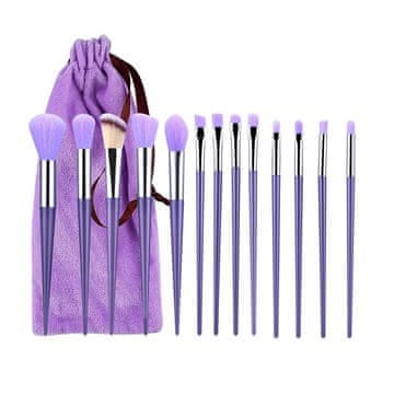 Netscroll Set kistova za šminkanje 13 kom s torbicom za uredno nanošenje na lice, oči i usne, BrushSet.