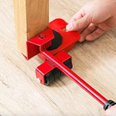 Netscroll Set za premještanje namještaja, 15-dijelni, s kotačićima i polugom, bez napora, za sve podne površine, FurnitureMover