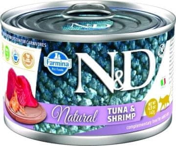 Farmina Farmina n&d cat natural tuna&škampi - mokra hrana za mačke - 140 g