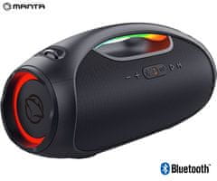 Manta SPK320 prijenosni zvučnik, Bluetooth 5.3, 120W, Multi Link, baterija, RGB LED, IPX6, crna (Eclipse Black)