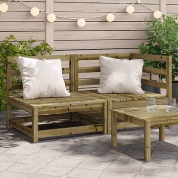Vidaxl Vrtna sofa za 2 osobe, impregnirani borov drvo