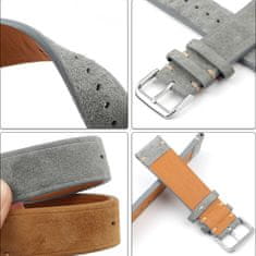 BStrap Suede Leather remen za Xiaomi Amazfit GTR Mini, gray