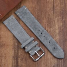 BStrap Suede Leather remen za Xiaomi Amazfit GTR Mini, gray