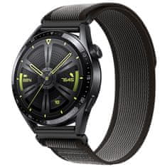 BStrap Velcro Nylon remen za Xiaomi Amazfit GTR Mini, black gray