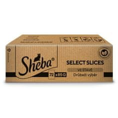 Sheba vrećice peradi u soku za odrasle mačke 72×85 g