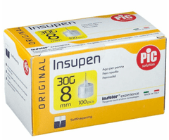 PIC Solution Insupen G30 igle za inzulin, 8 mm, 100/1