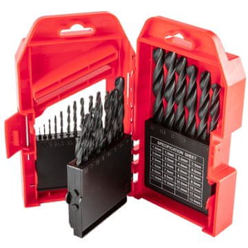 HSS svrdla za metal, 1,0-13,0 mm, set od 25 komada