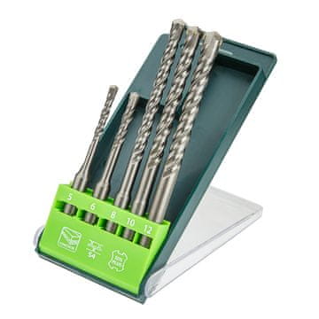 SDS set svrdala za beton, 5 dijelova - 5, 6 x 110 mm + 8, 10, 12 x 160 mm