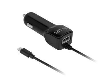 slomart Auto punjač M-LIFE za iPhone/iPad + USB (2x 2.1A)
