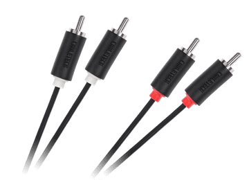 Kabel 2RCA-2RCA 1m činč audio Cabletech standard