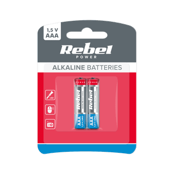slomart Baterije alkalne Rebel LR03 AAA, 1,5V, 2 komada