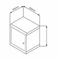 Datech zidni ormar 4U 280 600x450 sivi DP.6404.9000