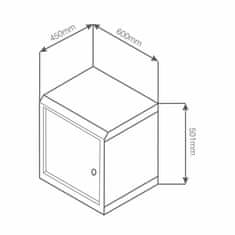 Datech zidni ormar 9U 501 600x450 sivi + polica DP.6409.9000