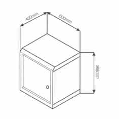 Datech zidni ormar 6U 368 600x450 sivi + polica DP.6406.9000
