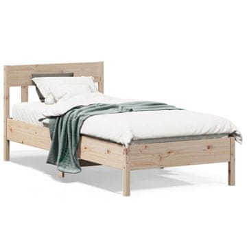 Vidaxl Okvir kreveta bez madraca 75x190 cm Masivni borov drvo