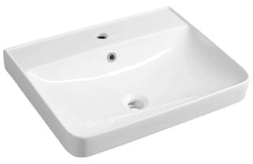 AQUALINE ZEN keramički umivaonik za namještaj 60x45cm, bijela boja