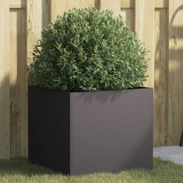 Vidaxl Žabica za biljke, crna, 42x40x39 cm, čelik