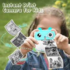 Netscroll Dječji digitalni fotoaparat s trenutnim ispisom, kamera za djecu, snimanje i ispis fotografija, izdržljiv i jednostavan za upotrebu, InstantPrint