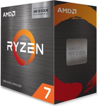 AMD Ryzen 7 5700X3D procesor, 8 jezgri, 16 niti, 3,0 GHz, 4,1 GHz Boost, Wraith Stealth (100-100001503WOF)