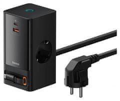 BASEUS PowerCombo kućni punjač, 65W, crni (PSLR000301)