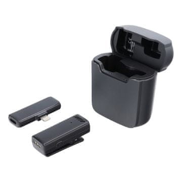 MG S11 Lavalier mikrofon Lightning + etui za polnjenje, crno
