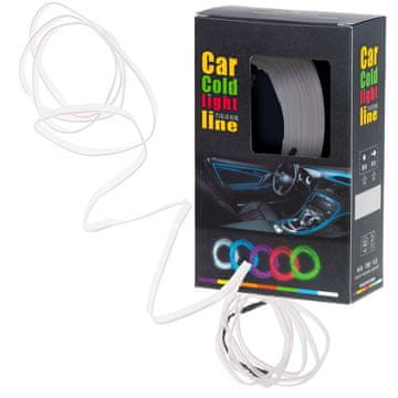 Ikonka LED ambijentalna rasvjeta za automobil / auto USB / 12V traka 5m bijela