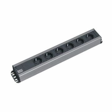 Bachmann razdjelnik za stalak 6x220V PVC 90° 2m crno/siva 300.000