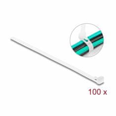 Delock Kabelske vezice 200x7,2 mm za višekratnu upotrebu, bijele, pakiranje/100 komada 18644