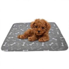 Netscroll Vodootporna podloga za pse i mačke, 80x90 cm, prostirka za kućne ljubimce, periva, mekana, višeslojna zaštita, protiv mirisa i vlage, PuppyMat