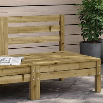 Vidaxl Vrtna sofa bez naslona za ruke, impregnirani bor