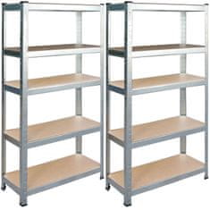Humberg Metalni set polica za odlaganje, 2 komada, 180 x 90 x 40 cm, HR-812