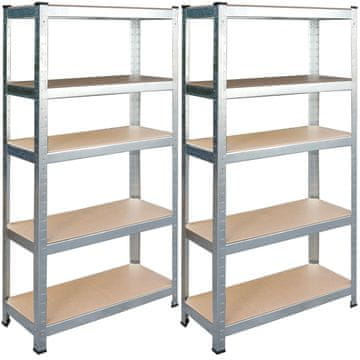 Humberg Metalni set polica za odlaganje, 2 komada, 180 x 90 x 40 cm, HR-812