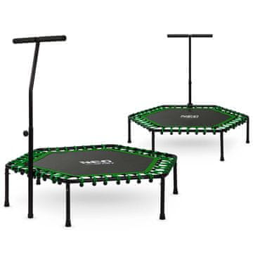 Neo-Sport Fitness trampolin s ručkom 127 cm - šesterokutni zeleni
