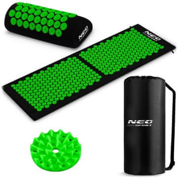 Neo-Sport NS-901 prostirka za akupresuru s bodljama, crna i zelena