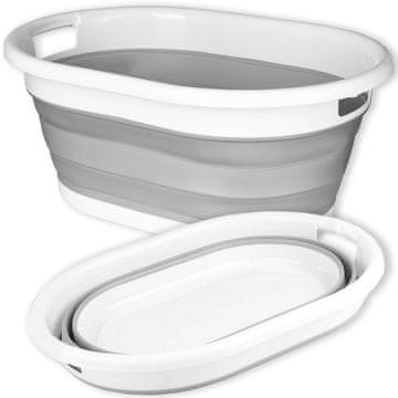 Gockowiak AIDA ovalna sklopiva zdjela cm bijelo-siva COMPACT 25L