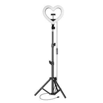 MG Heart Ring svjetlosni prsten 12'' + stativ 2.1 m, crno