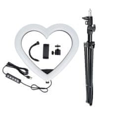 MG Heart Ring svjetlosni prsten 12'' + stativ 2.1 m, crno