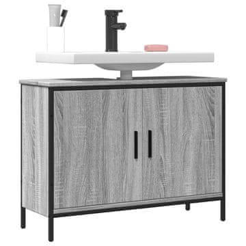 Vidaxl Ormarić za umivaonik, sivi hrast Sonoma, 80x30x60 cm