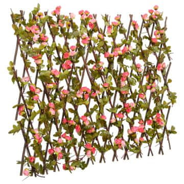 Vidaxl Umjetna pergola od bršljana, proširiva, tamno ružičasta, 180 x 60 cm