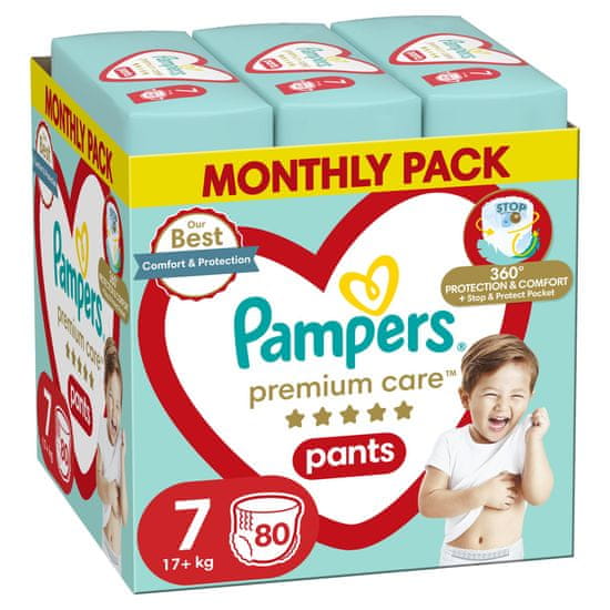 Pampers Premium Care pelene-gaćice, 17+ kg, 80/1