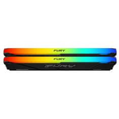 Kingston Fury Beast RGB memorija (RAM), 16 GB (2x 8 GB kit), DDR4, 3600 MHz, CL17, DIMM (KF436C17BB2AK2/16)