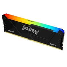 Kingston Fury Beast RGB memorija (RAM), 16 GB, DDR4, 2600 MHz, CL16, DIMM (KF426C16BB2A/16)