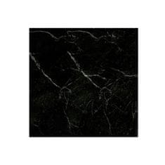 Netscroll Samoljepljive PVC naljepnice za pod i zid, crno-bijeli mramorni uzorak, vodootporne, protiv ogrebotina, 10 kom, 30x30 cm, FloorMarble, crna