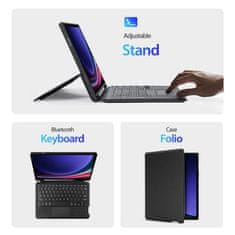 Dux Ducis DK maskica s tipkovnicom za Samsung Galaxy Tab S9, crno