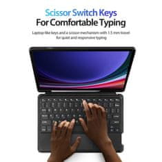 Dux Ducis DK maskica s tipkovnicom za Samsung Galaxy Tab S9, crno
