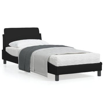 Vidaxl Okvir kreveta s uzglavljem crni 90x190 cm umjetna koža